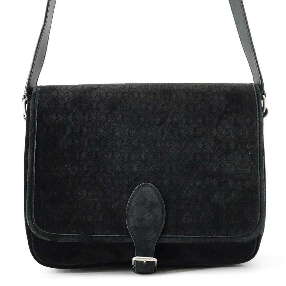Saint Laurent Paris Shoulder Bag YSL Monogram Velvet Black